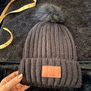 💙 Navy Poof Beanie with Sacred Heart Symbol